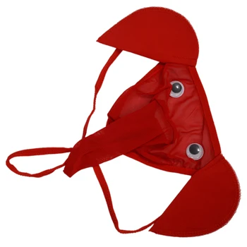 

Verwong Sexy Men Elephant Underwear Pouch Briefs Thongs Funny G-string-red