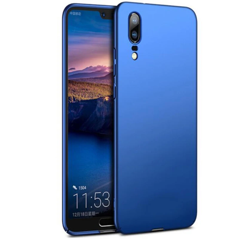 Ultra Thin Hard Case for Huawei P20 Lite Frosted Back Cover Pro Full Protective Tempered Glass |