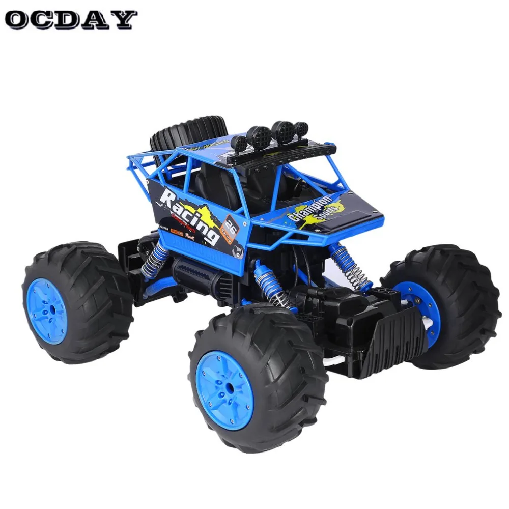 

Hot! OCDAY RC Car 1:14 Water And Land Truck Big Rubber Tire Electric Bigfoot Car Remote Control Buggy Model Off-Road Vehicle Toy