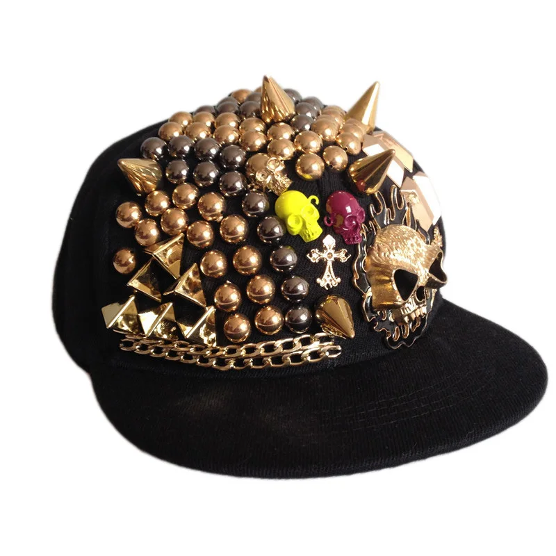 Очень крутая хип-хоп кепка, мужские Алмазные бейсболки с изображением черепа, горячая новинка, женские шляпы с плоским козырьком в стиле рок, Snapback Bone Swag cap s YY0242