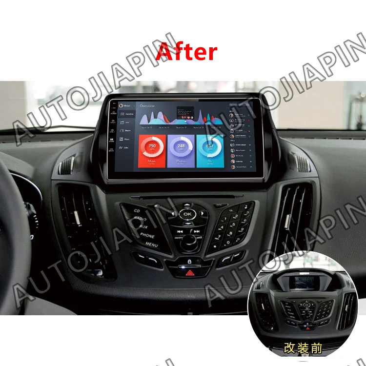 Flash Deal AUTOJIAPIN 9 inches 2G RAM Android 8.0 Car GPS Navigation Radio System Stereo Media for Ford Kuga 2013-2016 With Touch Screen 2