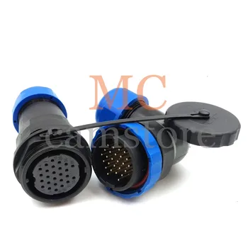 

SD28 waterproof connector 26pins, IP68 aviation power cable connector, 26 wires industrial bulkhead cable to cable connectors
