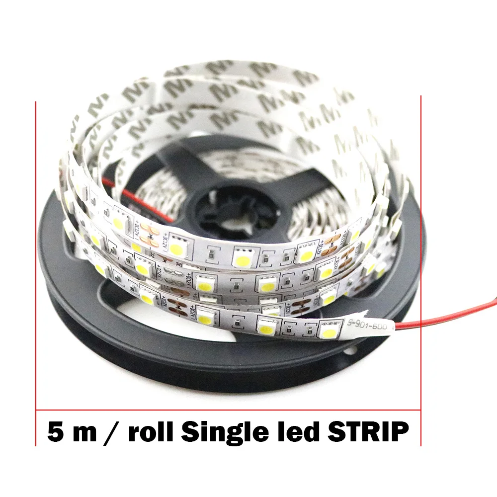СВЕТОДИОДНАЯ лента SMD 5050 RGB Водонепроницаемые 5 м 300LED DC 12 В розовый синий красный