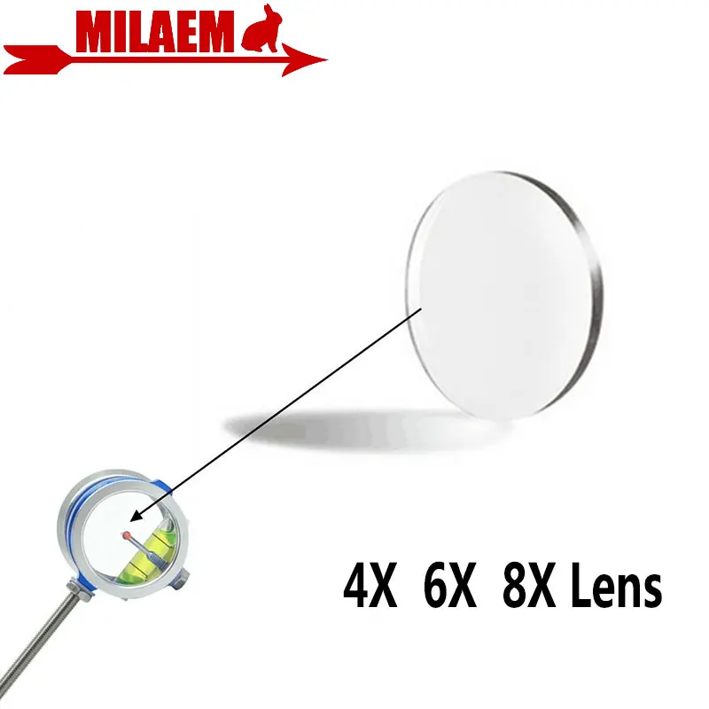 

1pc Archery Compound Bow Sight Lens 4/6/8X Rainbow-F2 Aiming Scope Magnifier Replace Lens Hunting Shooting Bow Arrow Accessories