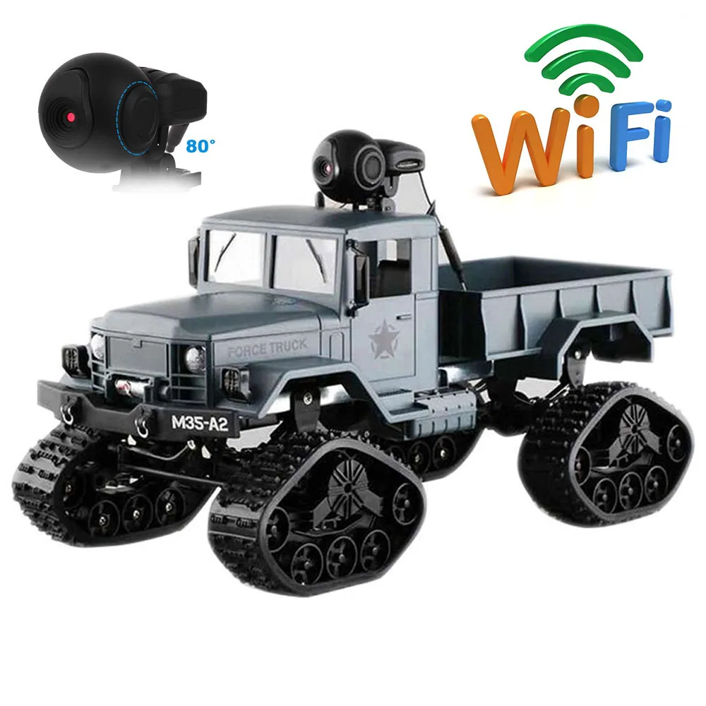 WiFi 2.4G Remote Control Car 1:16 Military Truck Off-Road Auto Toy 4 Wheel Drive RC Car Controller 