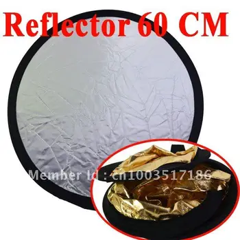 

60cm Compact Light Reflector Disc Silver White Photographic Equipment