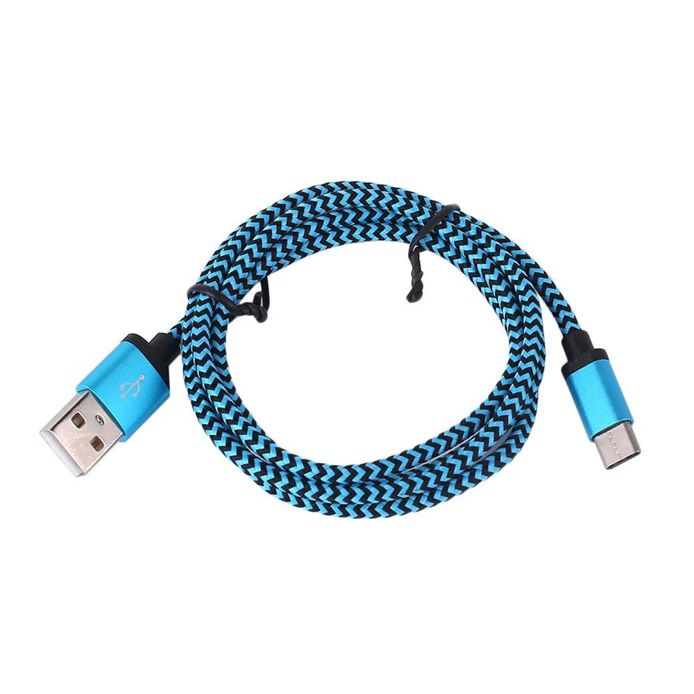 Amzdeal 1 متر نوع c 3.1 إلى النايلون مضفر USB-C سريع السريع شحن تهمة كابل بيانات عالية السرعة