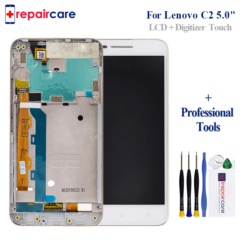 Цена Для lenovo C2 K10a40 lenovo Vibe C2 ЖК дисплей + кодирующий преобразователь сенсорного экрана в сборе Замена для 5,0