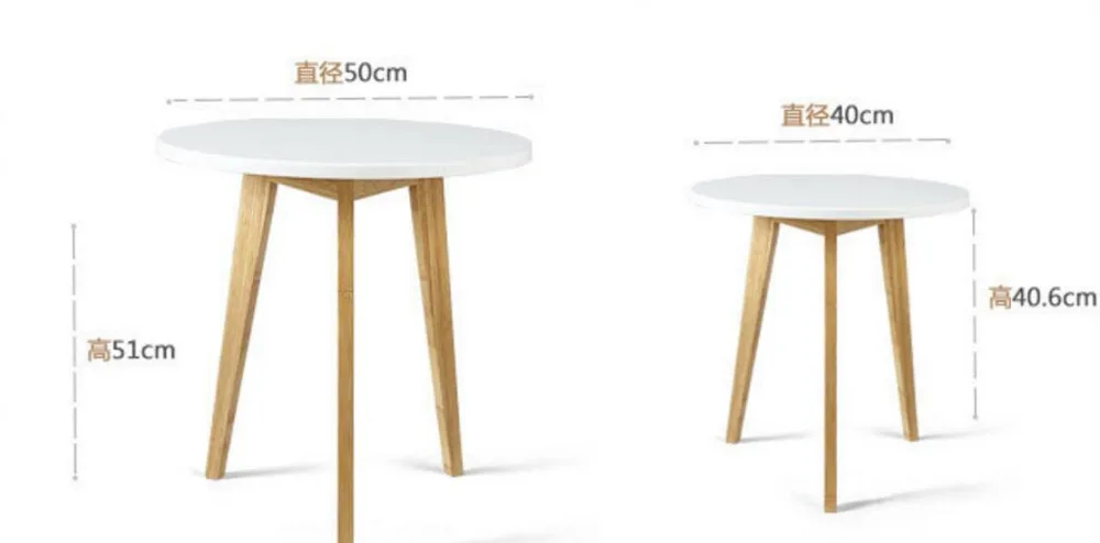 Eco-friendly Bamboo Creative Coffee Table Living room round tea table Side tables