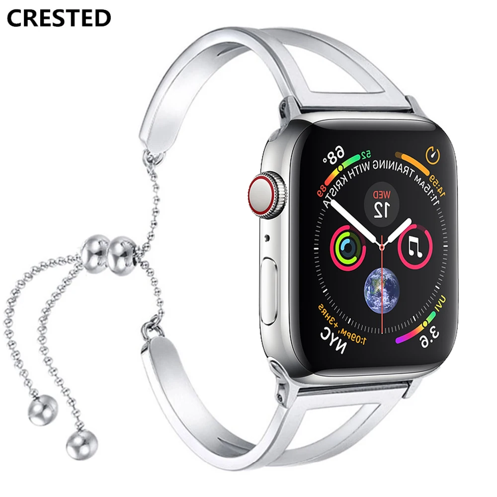 Ремешок из нержавеющей стали для apple watch band браслет iwatch series 5 4 3 2 1 44 мм 40 42 38