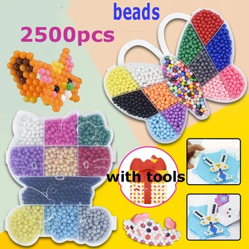 

New 2500PCS/ Bag 5mm Beads Random Color Kids Education Diy Toys High Quality Beads Multicolor Creative Intelligence Toy
