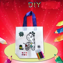 Детская игрушка DIY окрашенная переносная Холщовая Сумка детский сад игрушечный материал посылка детские игрушки для девочек