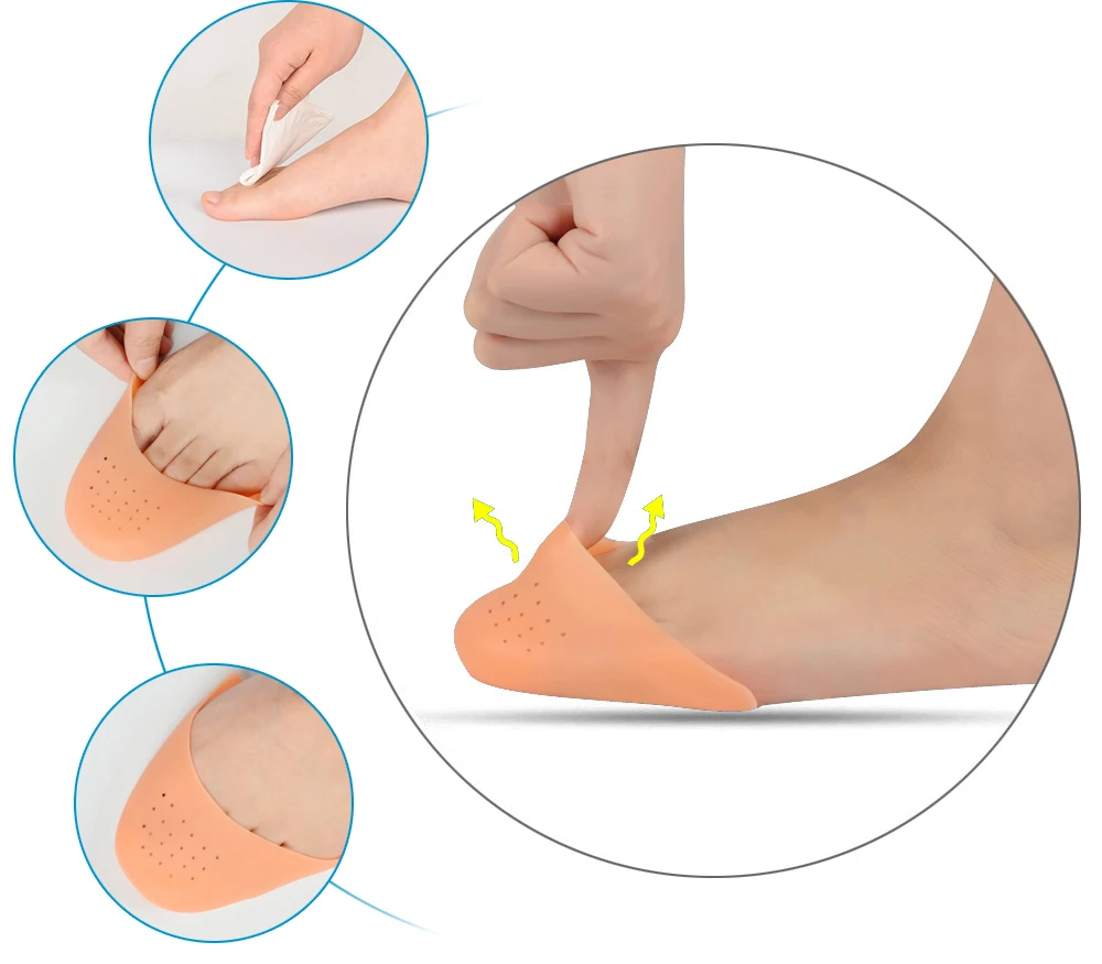high quality silicone gel dance point pads for ballet dancing foot tip protector breathable hole sole shock absorbing inserts inserts cushions aliexpress