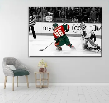 

1 Piece Framework Or Frameless Pictures Modern Canvas Print Type Home Decoration Wall Artwork Hockey Player Sport Painting