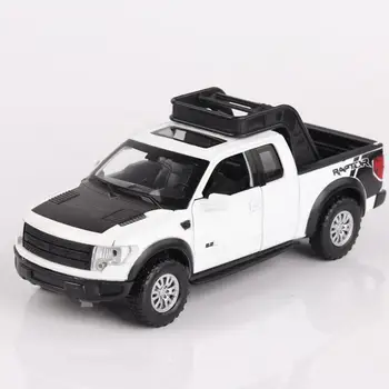 

1:32 scale Ford Raptor F150 pickup alloy pull back car model diecast metal toy vehicles sound&light 4 open doors free shipping