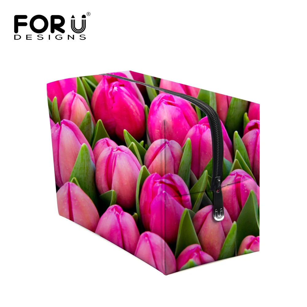 

Colorful Floral Makeup Box Luxury Travel Organizer Comsmetic Case Women Famous Brand Cosmetic Pouch estuches para maquillaje