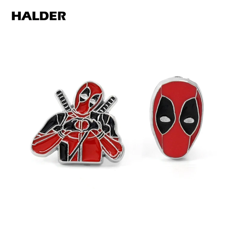 

BR0057 HALDER Deadpool Wade Wilson Alloy metal Cartoon Trinket brooches Lapel pins backpack bags Clothes badge Accessories Gift
