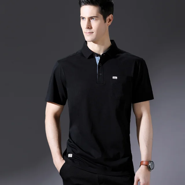 Men Summer New Brand Solid Color Polo Shirt Business Office Formal ...