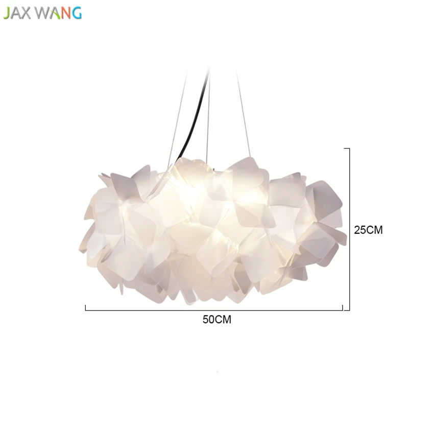 Современное освещение облако подвесные светильники для спальни прикроватный обеденный стол настольный Ресторан Скандинавское искусство подвесной набор ламп - Цвет корпуса: clear D50cm
