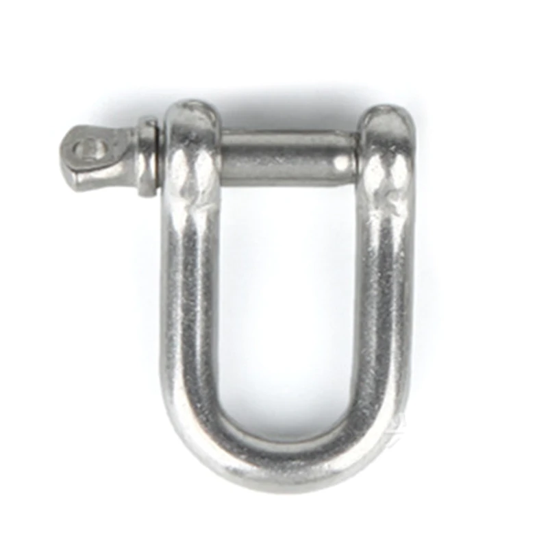 M6/M5/M6/M8 Straight D Shackle Short Stainless Steel 316 Breaking Load 1500 Kg D Rigging Shackle Hooks Boat Rigging Hardware