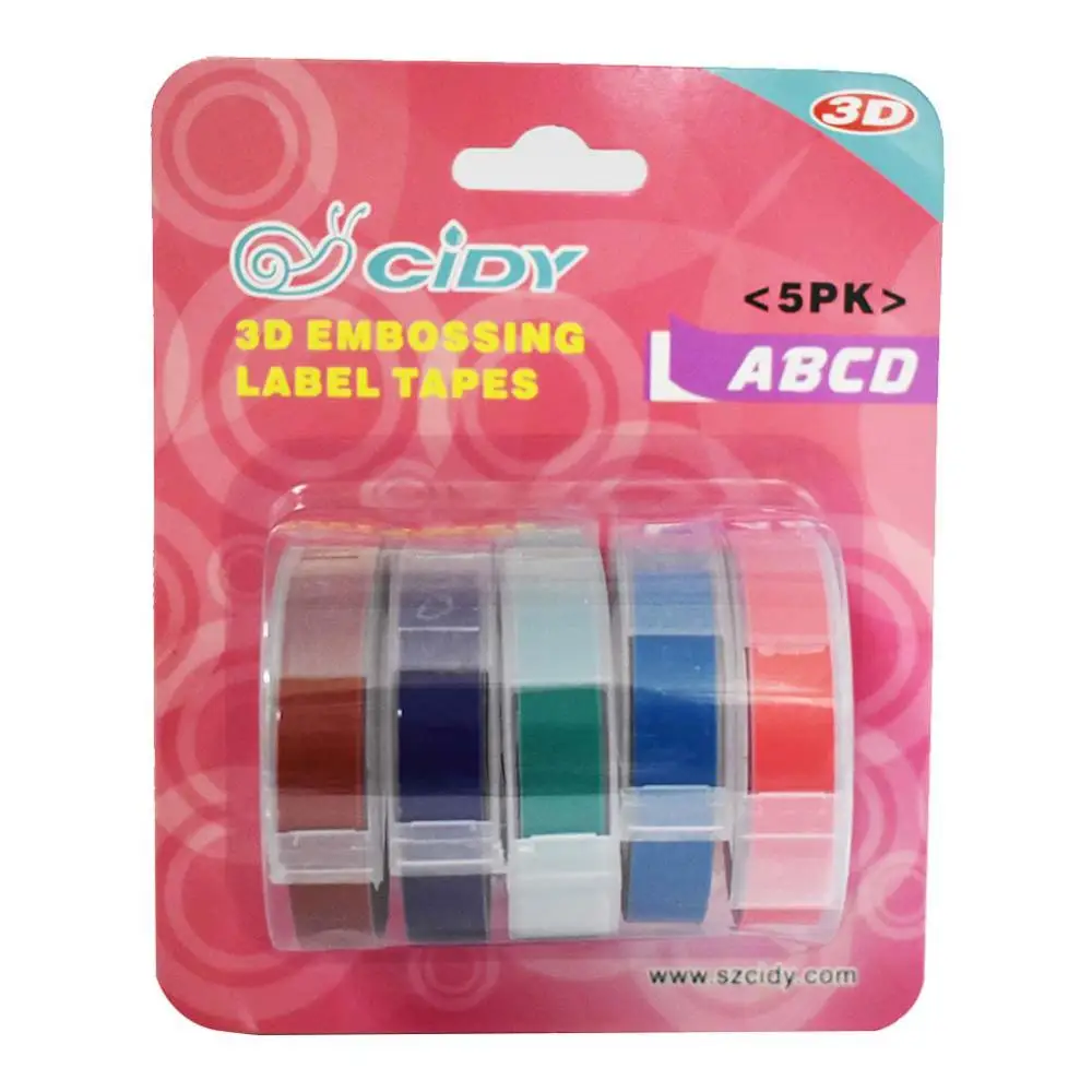 CIDY для Dymo 12965 ручная печать этикеток с Dymo 9 мм 3D тиснение этикеток ленты для Dymo Органайзер Xpress этикетки «сделай сам» - Цвет: Tape-package C
