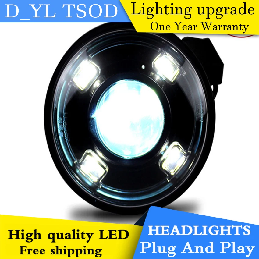 D_YL Car Styling for Jeep Wrangler Headlights 2008 2015 Wrangler LED Headlight DRL Lens Double