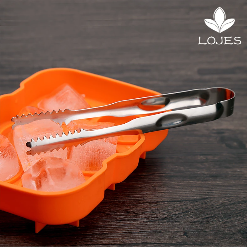 1Pcs New 18cm Stainless Steel Barbecue BBQ Clip Bread Food Ice Clamp Ice Tong Tool Bar Kitchen Accessories