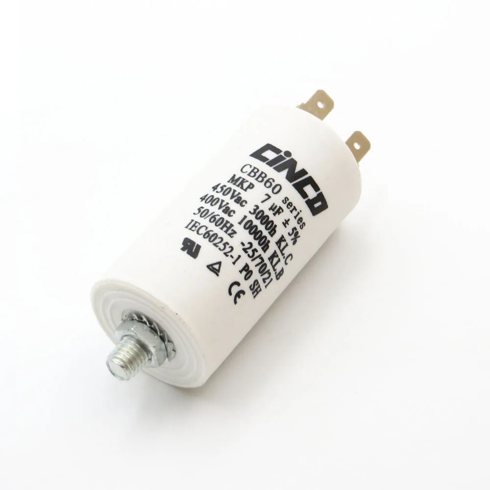 5PCS/LOT 7UF 400V 450V CBB60 Motor Run Capacitors 4pins SH DB Polypropylene Film Ac 450VAC Water Pump electrical engine 7mfd 7mf |