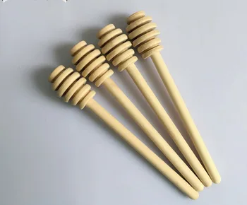

by dhl 1000pcs useful Portable Wooden Honey Spoon Stick for Honey Jar Long Handle Mixing Stick