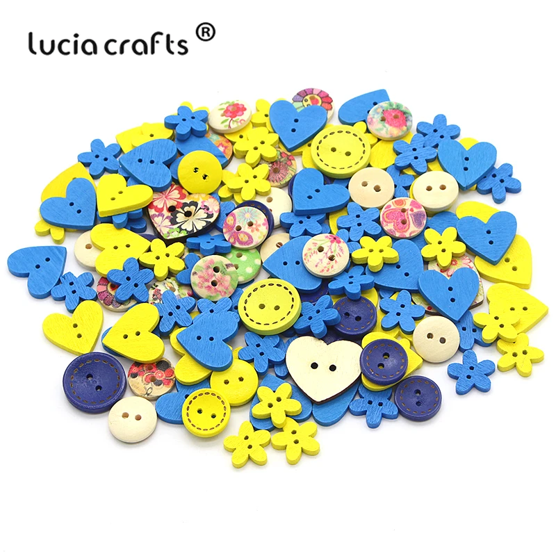 Lucia crafts 50 шт 15-25 мм смешанные стили деревянные пуговицы для рождественские вечерние украшения для самостоятельного пошива одежды аксессуары ручной работы E0607