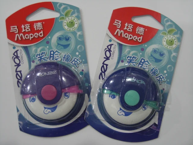 

Maped 113210 Smiling face shape eraser , Cover with plastic protection, Does not contain PVC