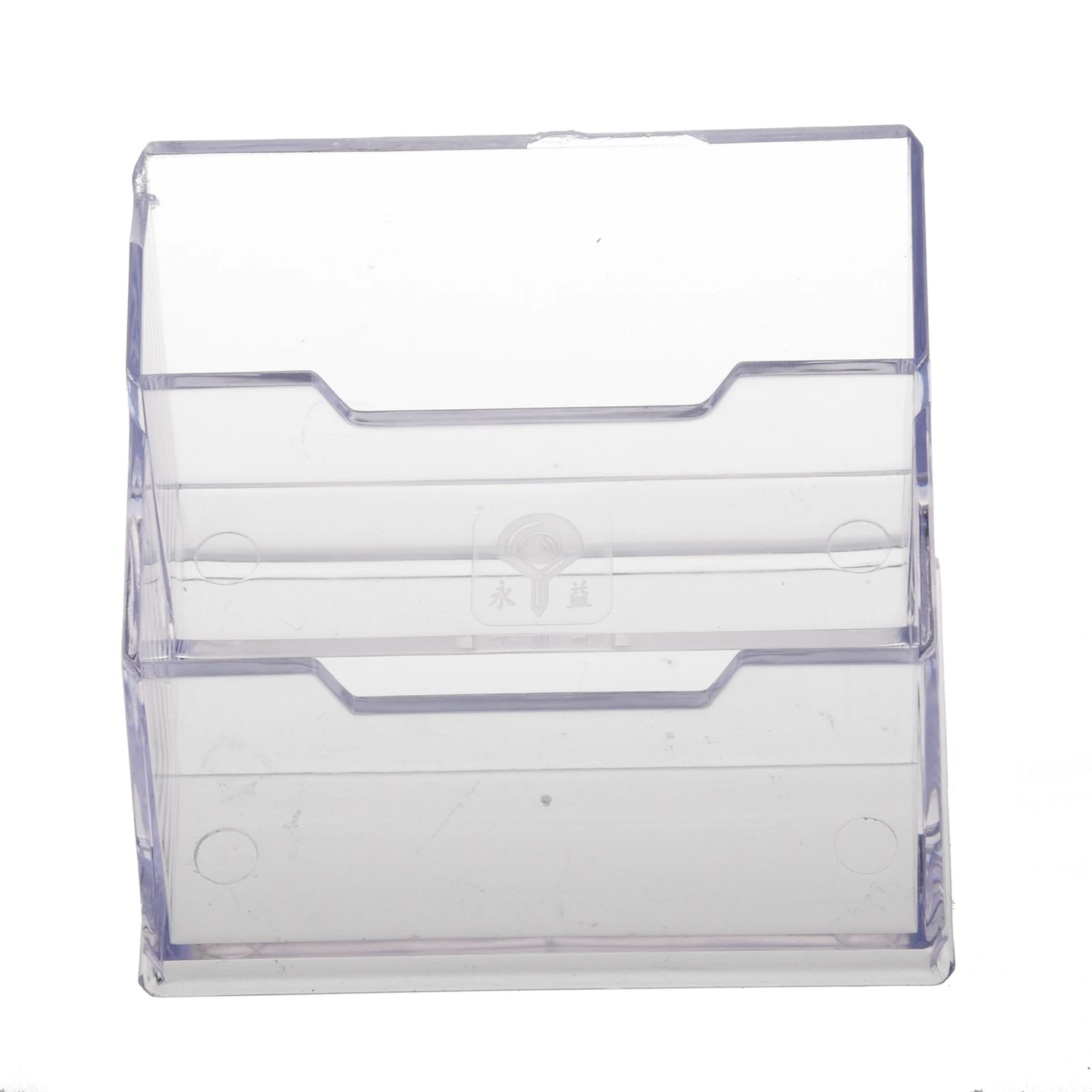 

Desktop Business Card Holder Display Stand 2 compartments