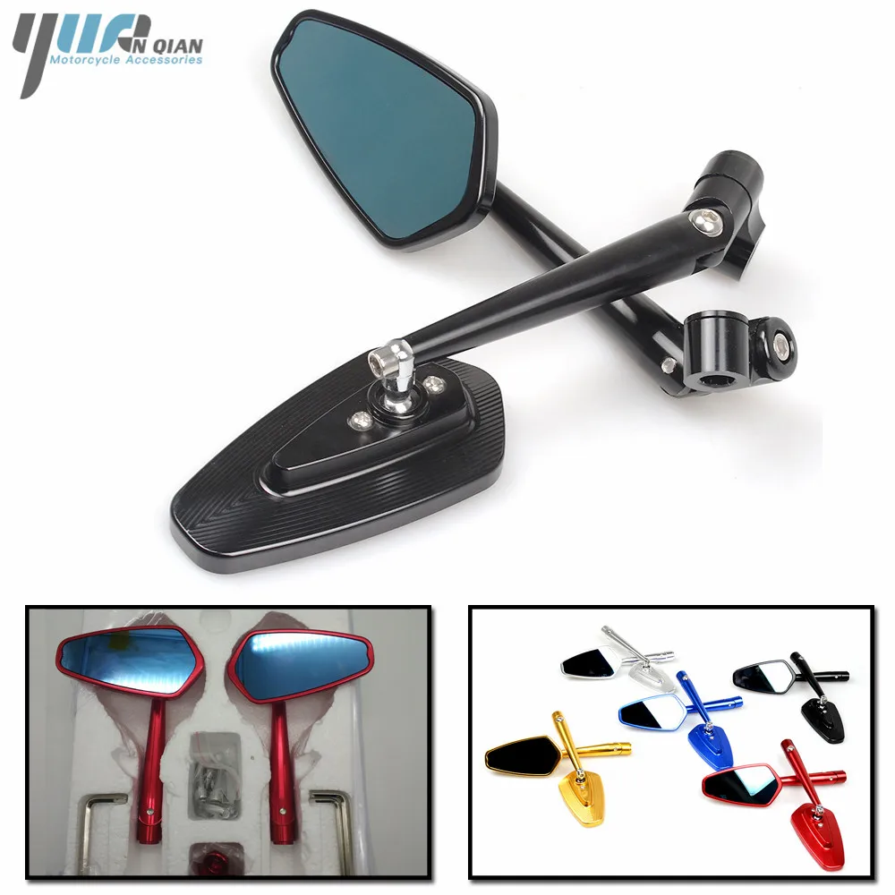 1 Pair Racing Universal Side Mirror Motorcycle Mirror Scooter Rearview Mirror For Yamaha YZF R6 R3 R125 T MAX T-MAX TMAX 530 500