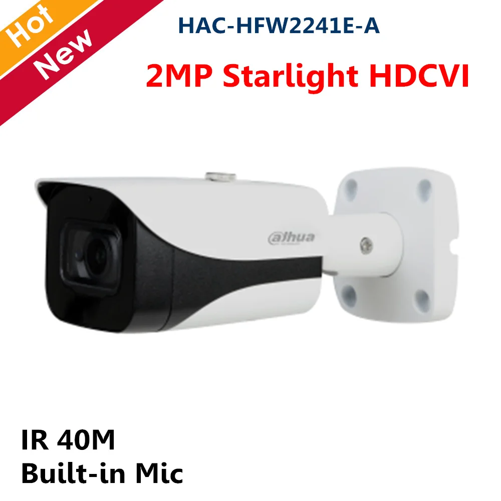 

2MP Starlight HDCVI Camera Built-in mic Smart IR 40M Coaxial Camera Survillance Camera for CCTV System HAC-HFW2241E-A with logo