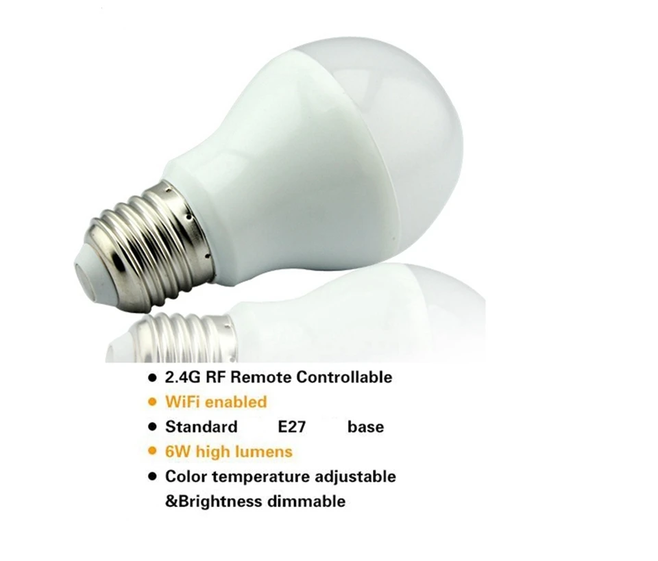 Milight GU10 5 Вт E27 6 9 двойной белый Беспроводной затемнения светодиодный лампа AC85 265V