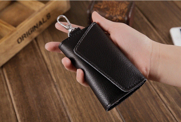

Women's & Men's Coin Purse Genuine Leather Car Key Case Wallets Card Holder Keys Hanging Men promotion gifts