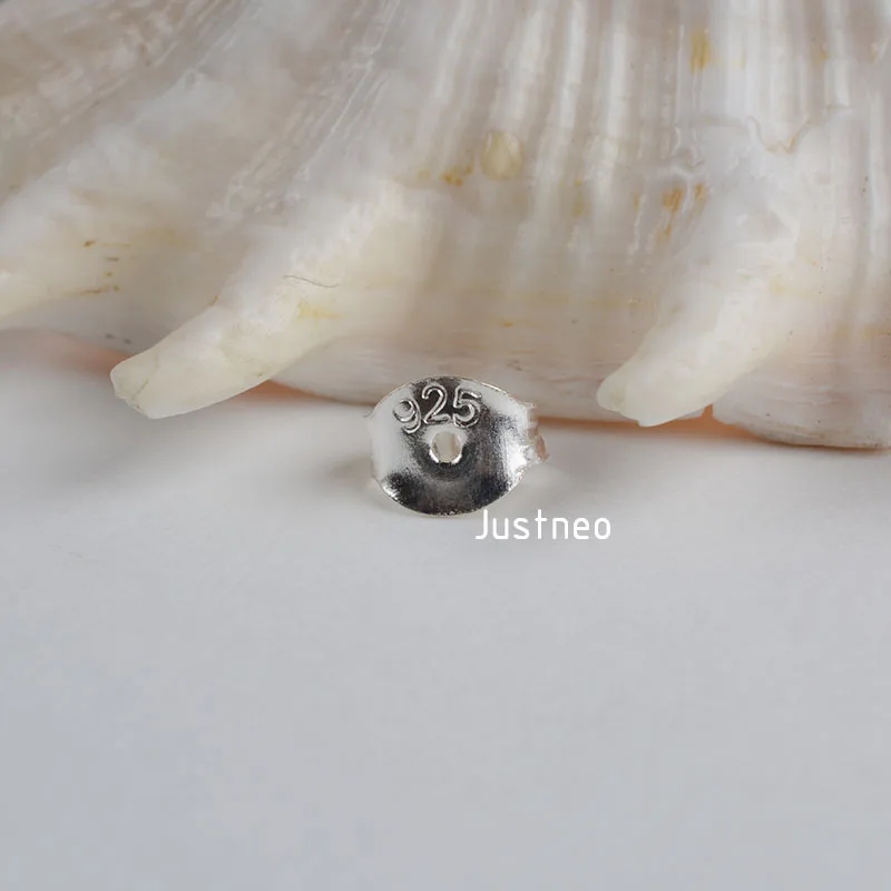 Earnut, 6mm (gewoon zilver) massief 925 sterling zilveren oorbel rug, oorbel wrijving vlinder back stopper voor oorstekers, 1 paar