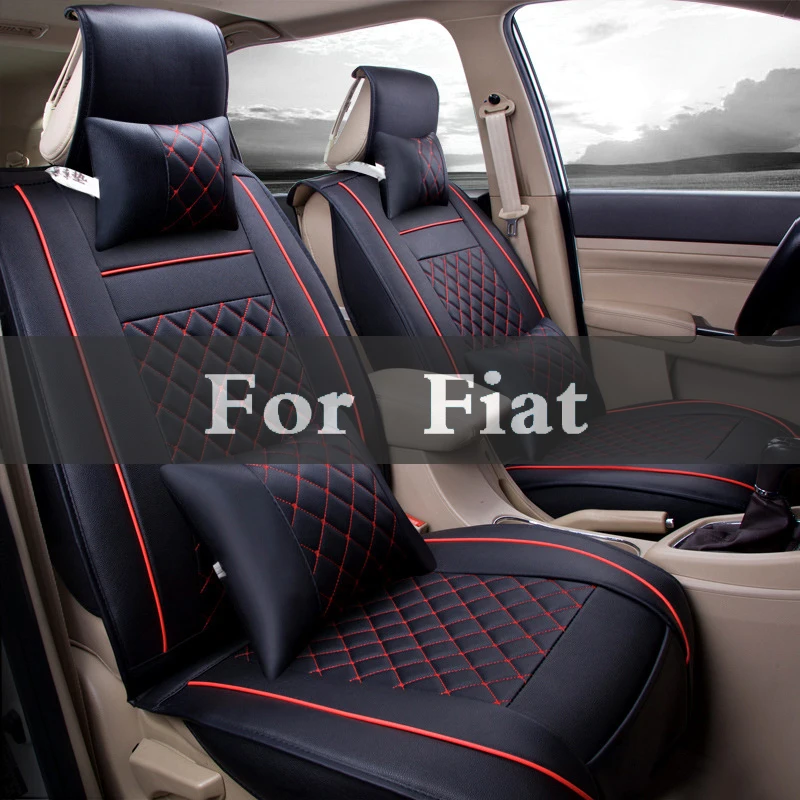 Seat Cover Auto(Front + Rear) Universal Leather Car Seat Covers Pad For