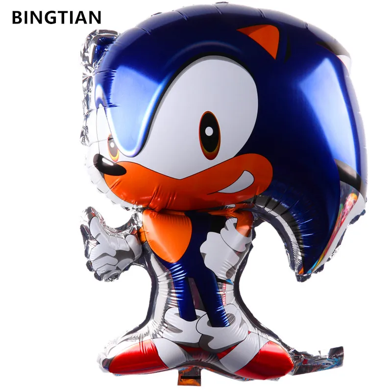 BINGTIAN 1pcs Classic font b Toys b font Inflatable Sonic Balloons Party Decorations Mylar Balloons Cartoon