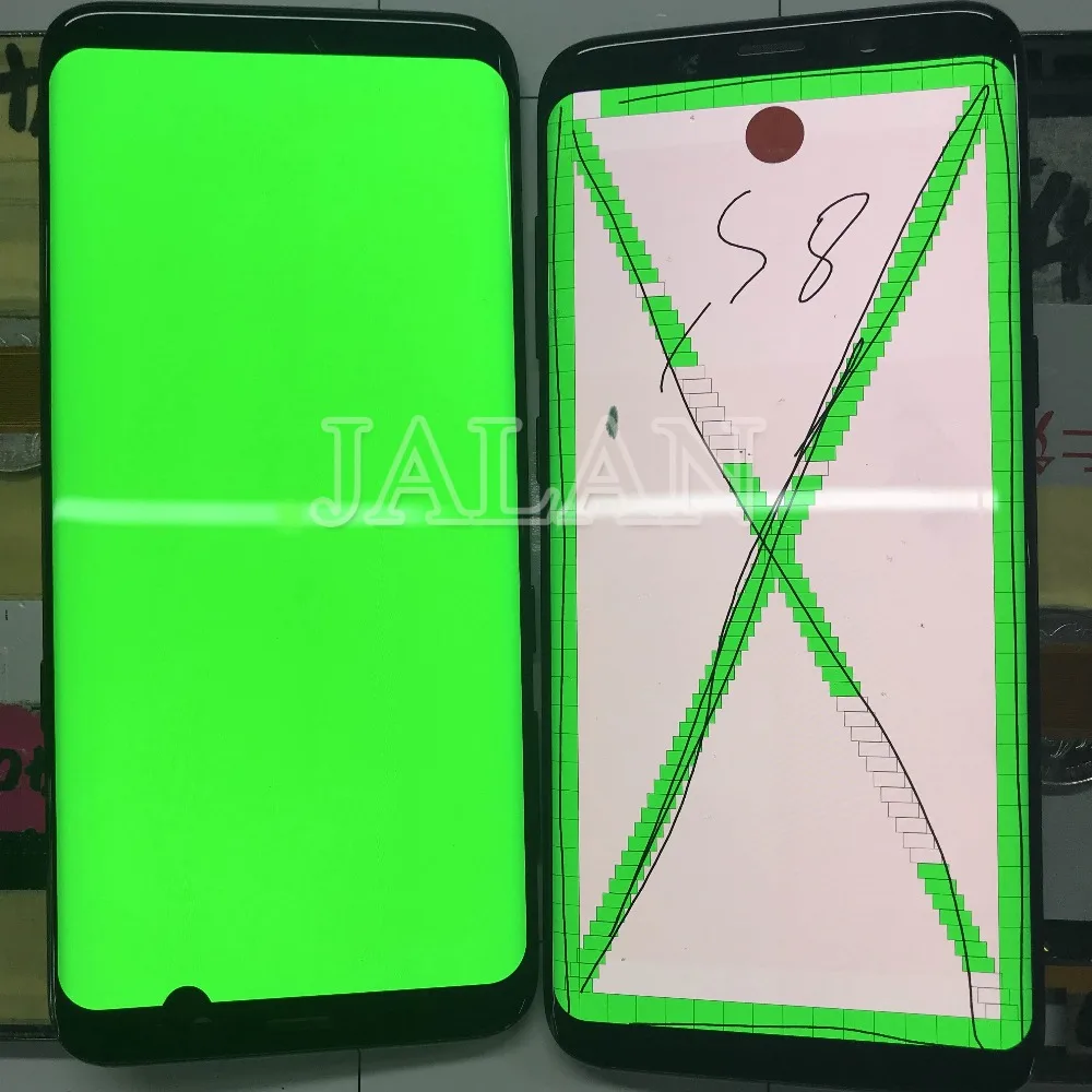 

LCD with frame for Samsung Galaxy S8 G950 display Touch Screen replacement install repair with small spot and touch working