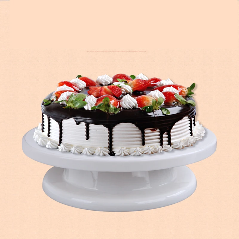 

28cm Turntable Cake Rotating stand Plastic Dough Knife Decorating Cream Cakes Stand Cake Rotary Table Cake Decorating Tool