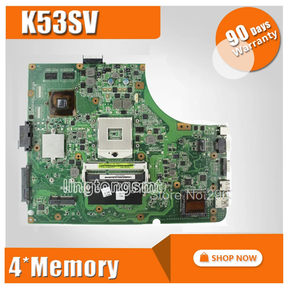  K53SV Motherboard REV 2.12.33.03.1 For ASUS X53S A53S K53S K53SC P53SJ K53SM K53SJ Laptop motherboa