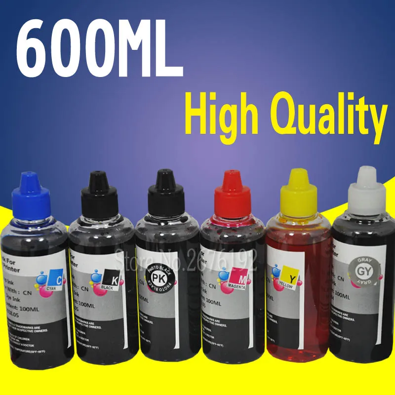 

For Canon PIXMA MG6150 MG6250 MG8150 MG8250 Printer Ink Cartridges 600ML Refill Ink Kits kit PGI525
