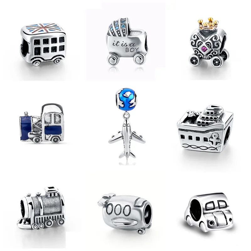 

New Arrival 925 Silver sterling Vehicle Beads fit Original European 2017 Charm Bracelet pendant Beads jewelry diy making Gifts