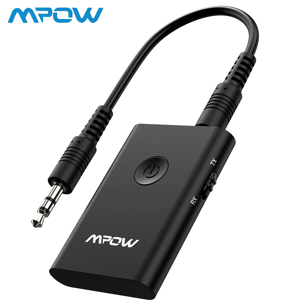 

Mpow Portable Bluetooth Transmitter Receiver 2-in-1 Wireless 3.5mm Aux Adapter Support aptX Audio Transmission for Car TV PC
