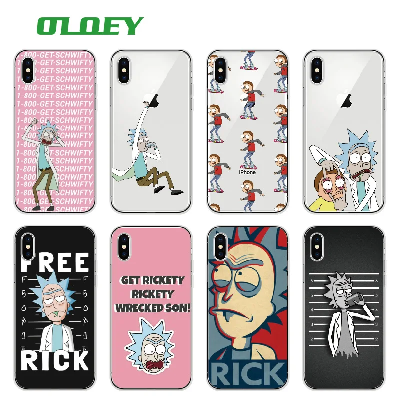 

Rick And Morty Funny Cartoon Comic Meme Soft Clear Phone Case Fundas Coque For iPhone 11 Pro Max 7 7Plus 6S 8 8PLUS XS Max X