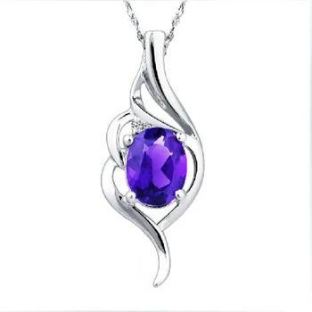 

2017 Collier Collares Qi Xuan_Purple Stone Pendant Necklaces_Real Necklace_Quality Guaranteed_Manufacturer Directly Sales