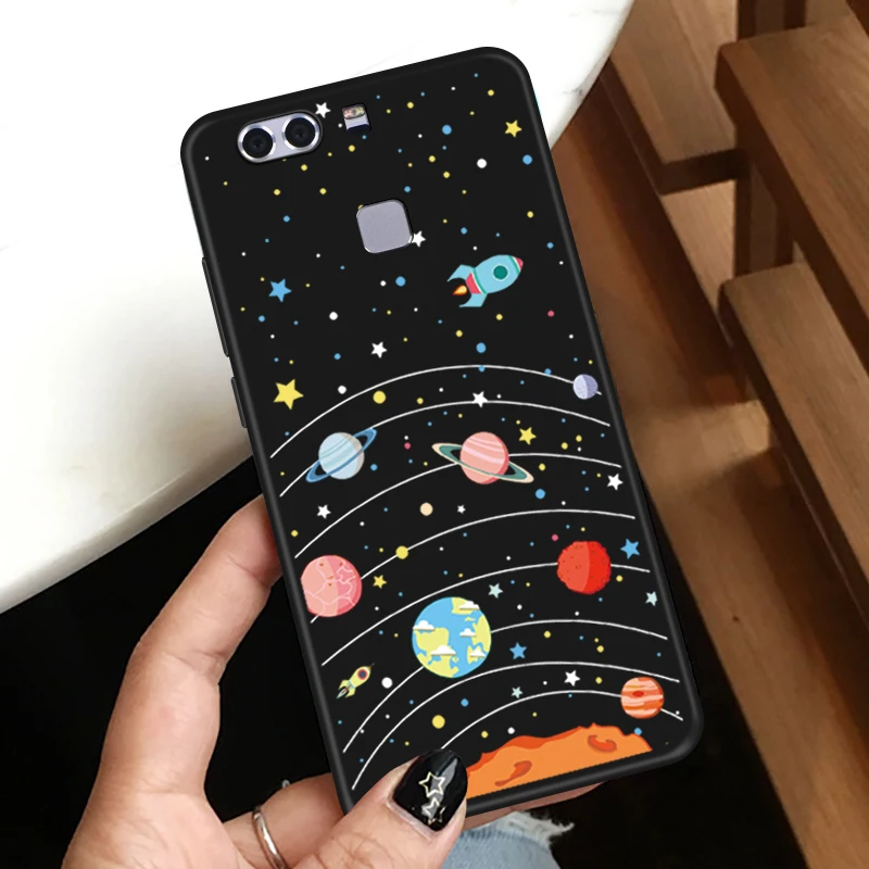 

TOO Soft Silicone Cases For Huawei P9 Cute Cartoon Case 3D Relief Cover For Huawei P9 Case Silicone Cat Coque Capa