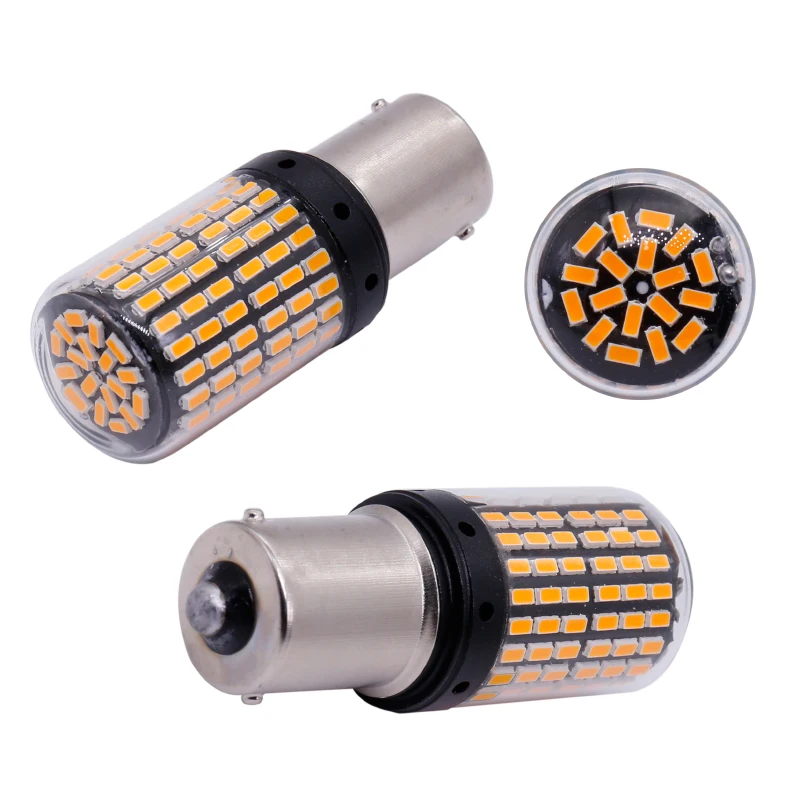 2 шт. T20 W21W 7440 1156 ba15s bau15s P21W PY21W 144SMD сигнала поворота светильник S25 Canbus ERROR FREE автомобильная лампа стоп-сигнал lamp12-24v