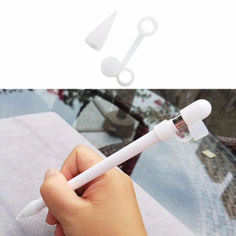 

Silicone Protective Cap Anti-Lost Holder Nib Cover Kit For Apple iPad Pro Pencil